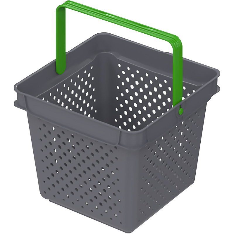 Изображение товара Корзина покупательская из полипропилена серого цвета