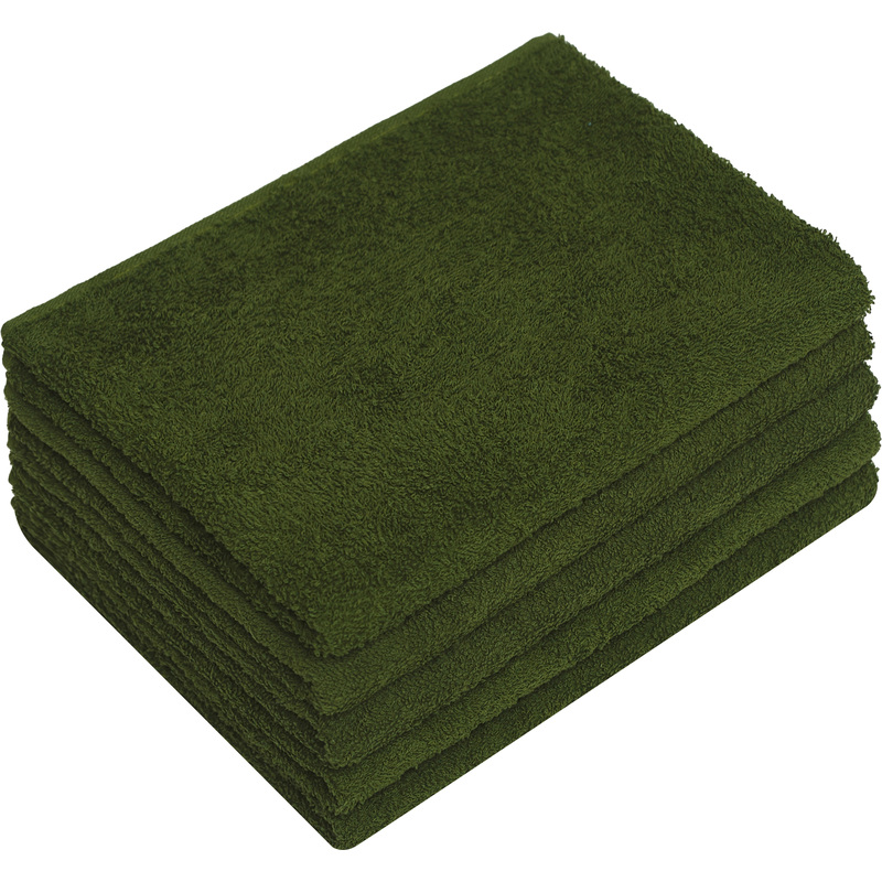 Изображение товара Набор махровых полотенец 5 штук 40x70 см оливковые 440 г/кв.м хлопок