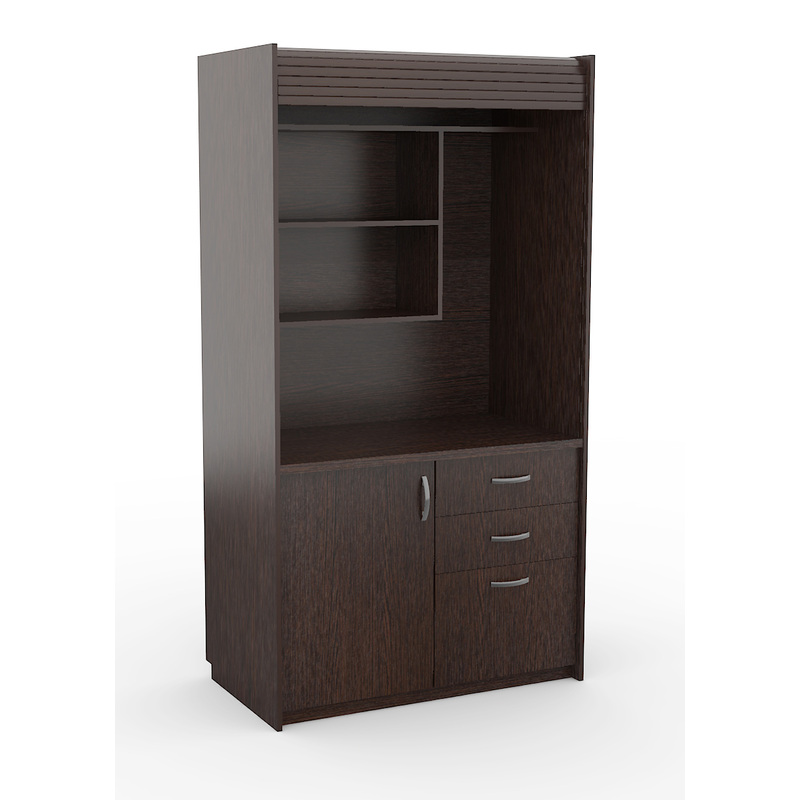 Изображение товара Мини-кухня Ринг КМ970 в стиле венге с жалюзи дверцами