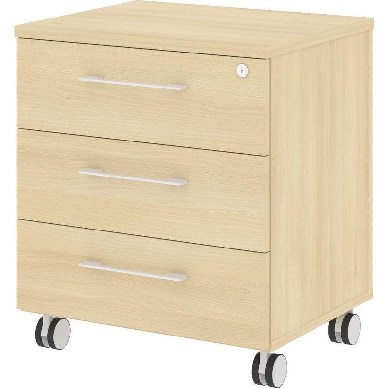 Изображение товара Тумба подкатная Yalta с центральным замком 3 ящика акация