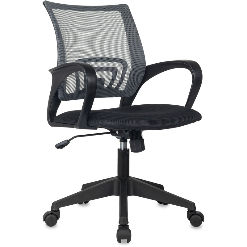 Изображение товара Офисное кресло Комус Мебель EChair-396 серое/чёрное с механизмом качания