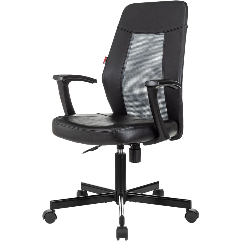 Изображение товара Офисное кресло Easy Chair 225 PTW серое/чёрное из экокожи и сетки