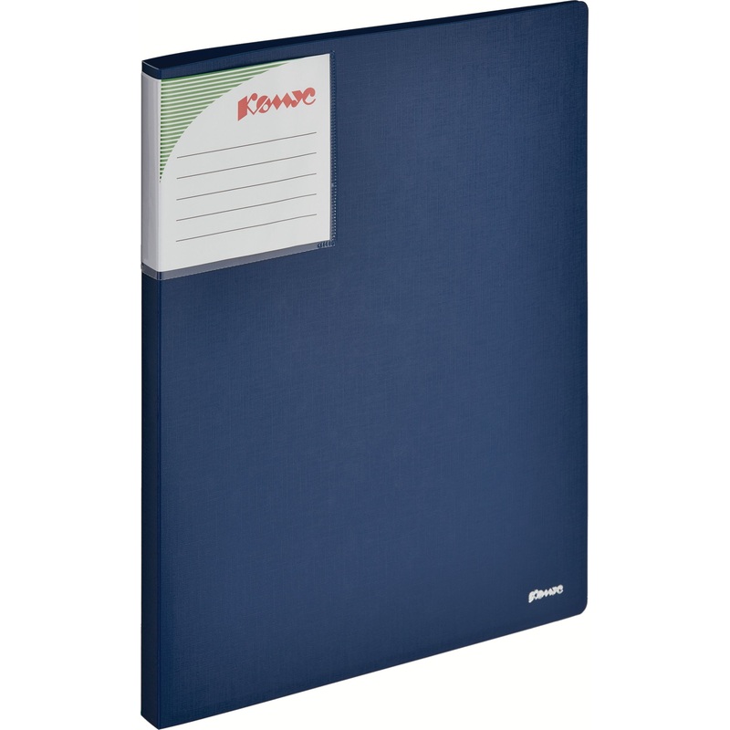 Изображение товара Папка с зажимом Комус Шелк А4 0.7 мм синяя (до 150 листов)