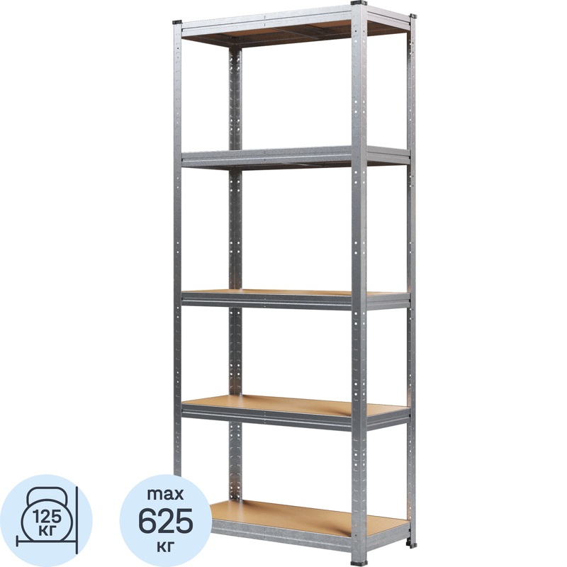Изображение товара Металлический стеллаж Металл-Завод 5 полок 750x350x1800 мм