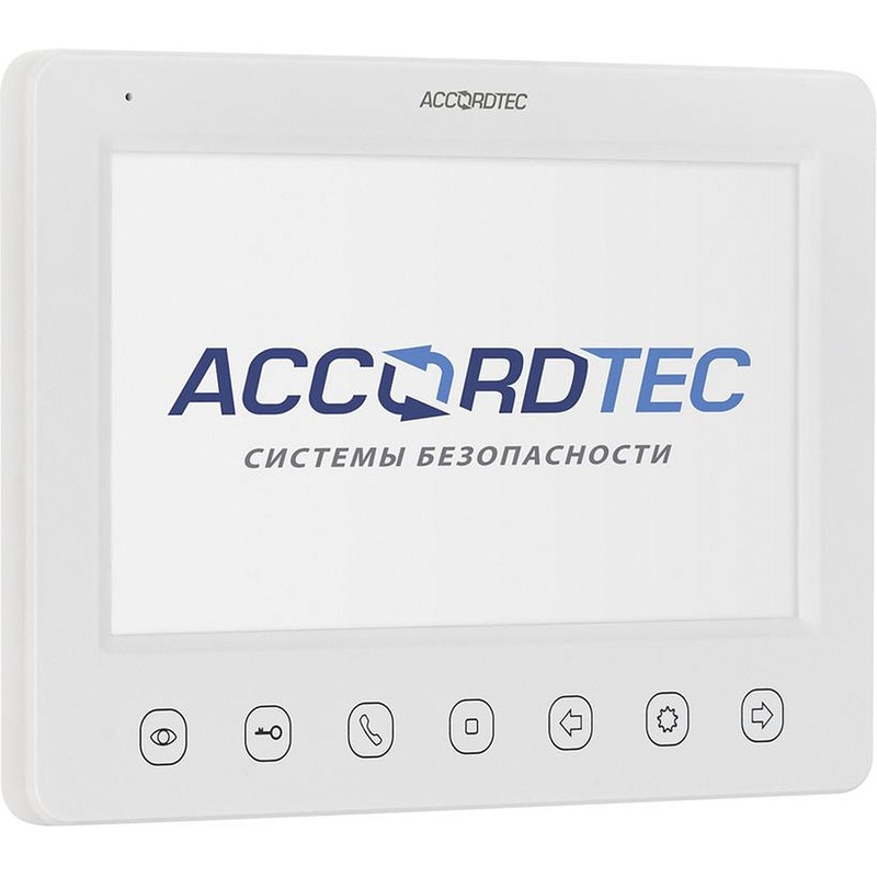 Изображение товара Монитор AccordTec AT-VD751C/M/SD WH белый цвет диагональ 7 дюймов видеодомофон