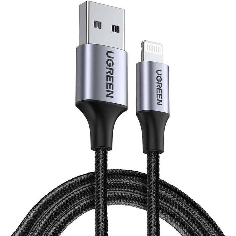 Изображение товара Кабель Ugreen USB Type-A — Lightning 2 метра для зарядки и данных Изображение товара Кабель Ugreen USB Type-A — Lightning 2 метра для зарядки и данных