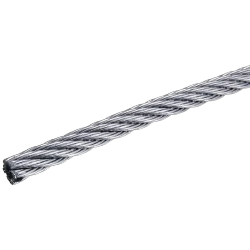 Изображение товара Стальной оцинкованный трос DIN 3055 8 мм 50 м для грузоподъемных работ