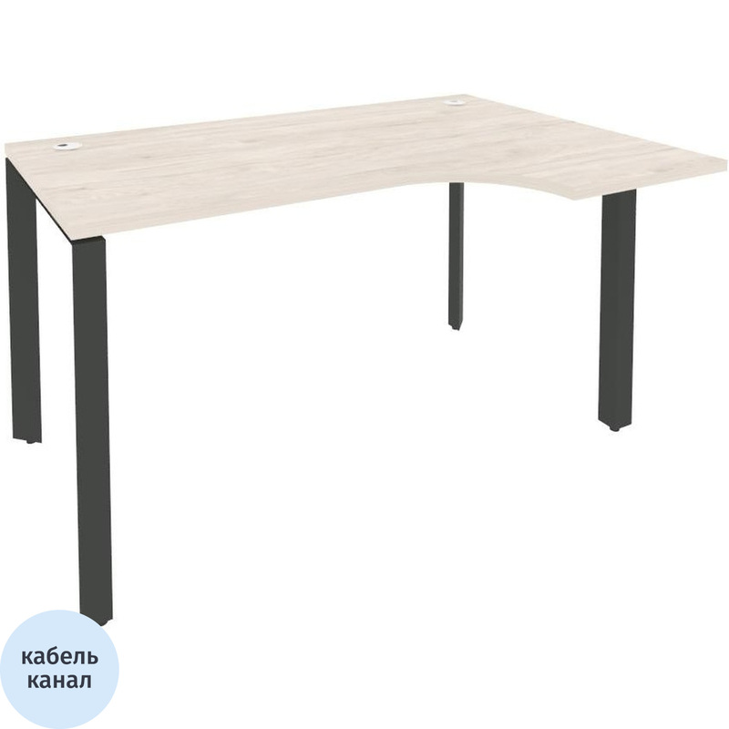 Изображение товара Стол эргономичный ONIX-П O.MP-SA-2R правый (денвер светлый/антрацит, 1380х980х750 мм)