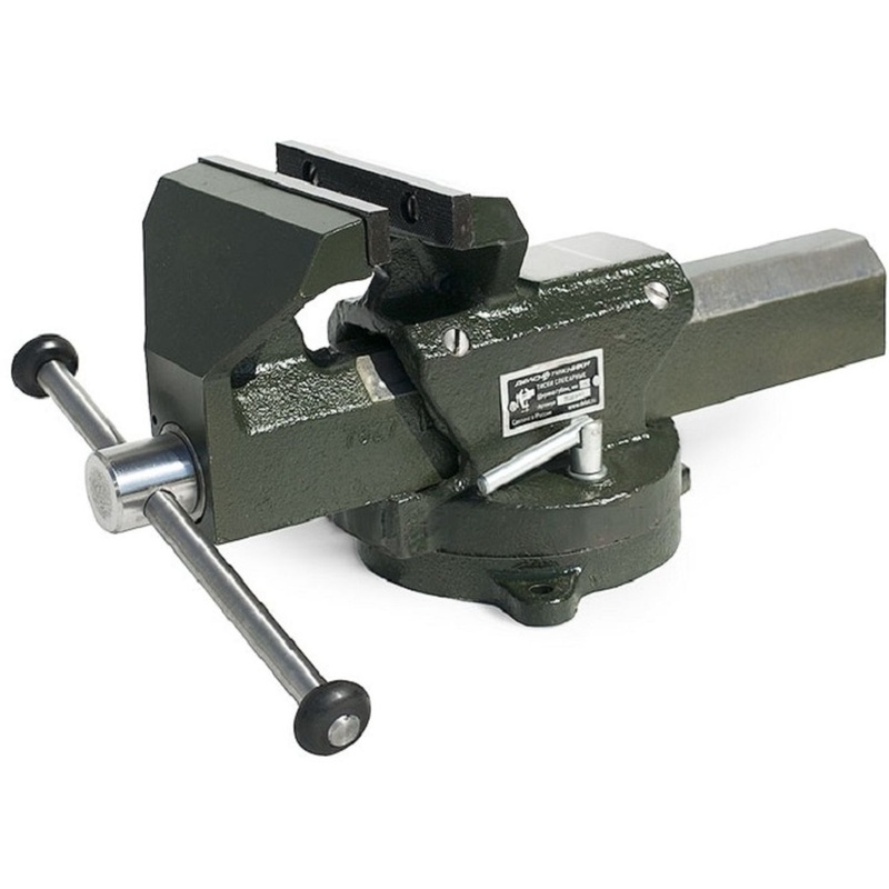 Изображение товара Поворотные профессиональные слесарные тиски ТСМ-200 диаметром 200 мм