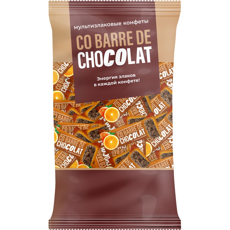 Изображение товара Мультизлаковые конфеты с апельсином 900 г Co barre de Chocolat