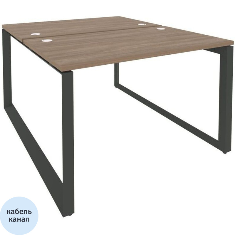 Изображение товара Рабочая станция на 2 рабочих места ONIX-О O.MO-D.RS-2.7, дуб аризона и антрацит