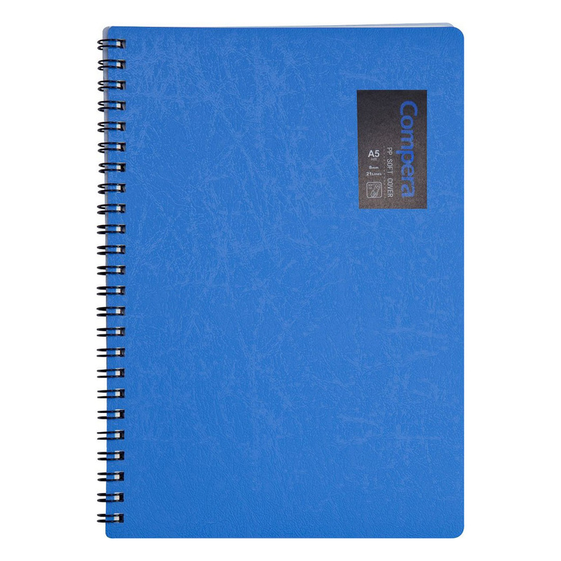 Изображение товара Блокнот Comix Compera Original А5 50 листов синий в линейку на спирали (148х210 мм)