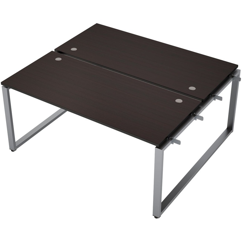 Изображение товара Рабочая станция Avance 6МБН-О.6284 двухместная (венге/алюминий матовый, 1600х1635х750 мм)