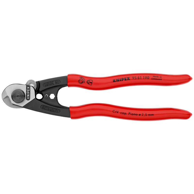 Изображение товара Тросорез KNIPEX 190 мм KN-9561190 профессиональный инструмент для резки тросов