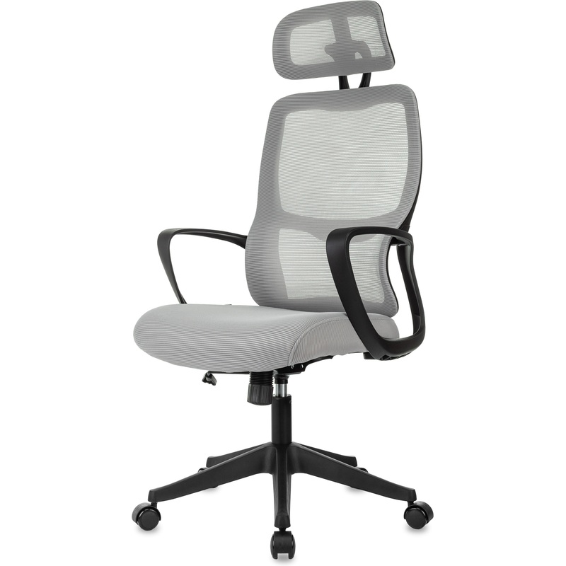 Изображение товара Кресло для руководителя Бюрократ WISE серое (сетка/ткань, пластик)