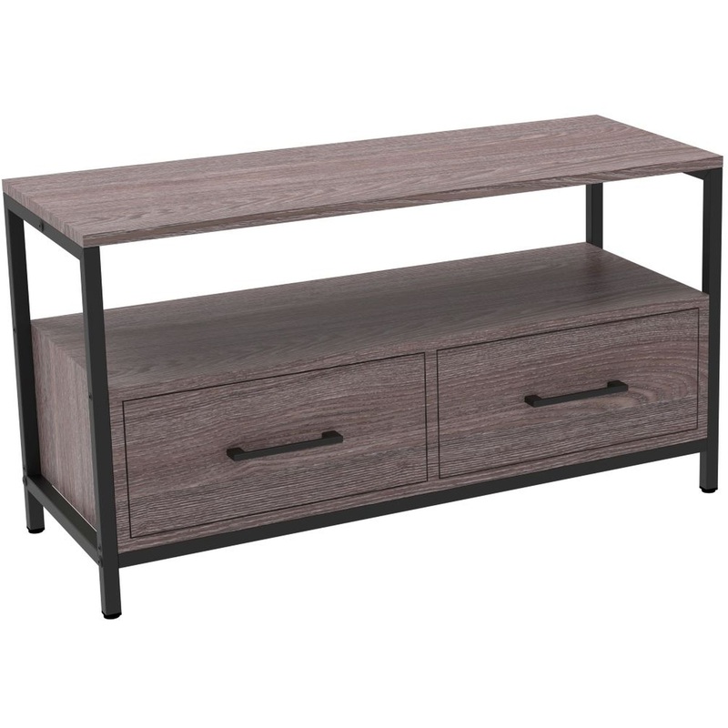 Изображение товара Тумба под телевизор Комус Онега-11 стиль Лофт ясень анкор тёмный 904х350х495