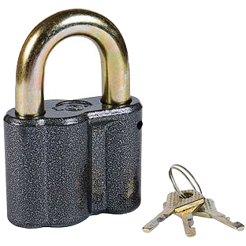 Изображение товара Навесной дисковый замок Чебоксары ВС 2-М1 серый 70 мм и 3 ключа надежное защищенное устройство