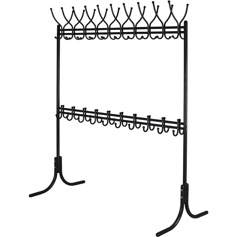 Изображение товара Вешалка напольная М12М на 20 персон с держателем для зонтов черная