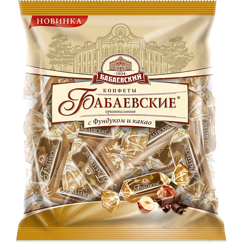 Изображение товара Конфеты шоколадные Бабаевские 200 г с орехами и какао