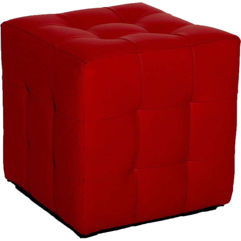Изображение товара Пуф Лотос красный (искусственная кожа, 400x400x420 мм)