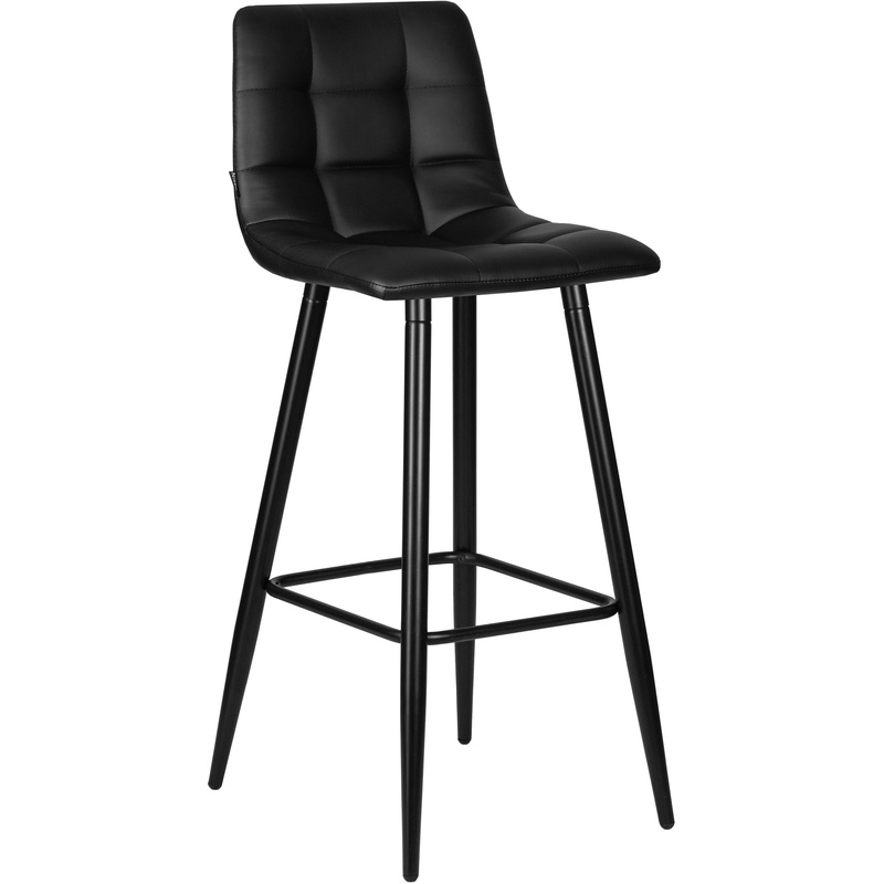 Изображение товара Барный стул LML-8078 черный из экокожи и фанеры, современный дизайн