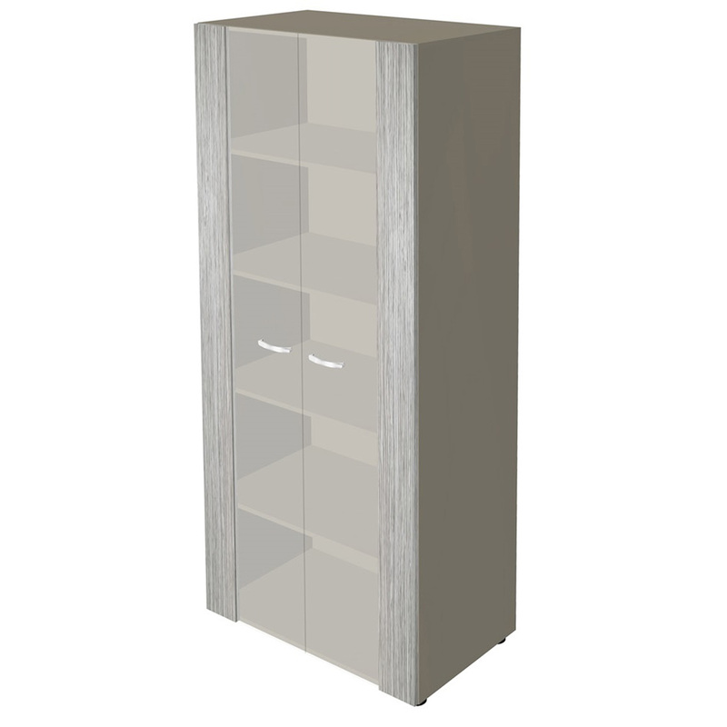 Изображение товара Высокий шкаф для документов New.Tone Nt-46 с стеклянными фасадами и 4 полками
