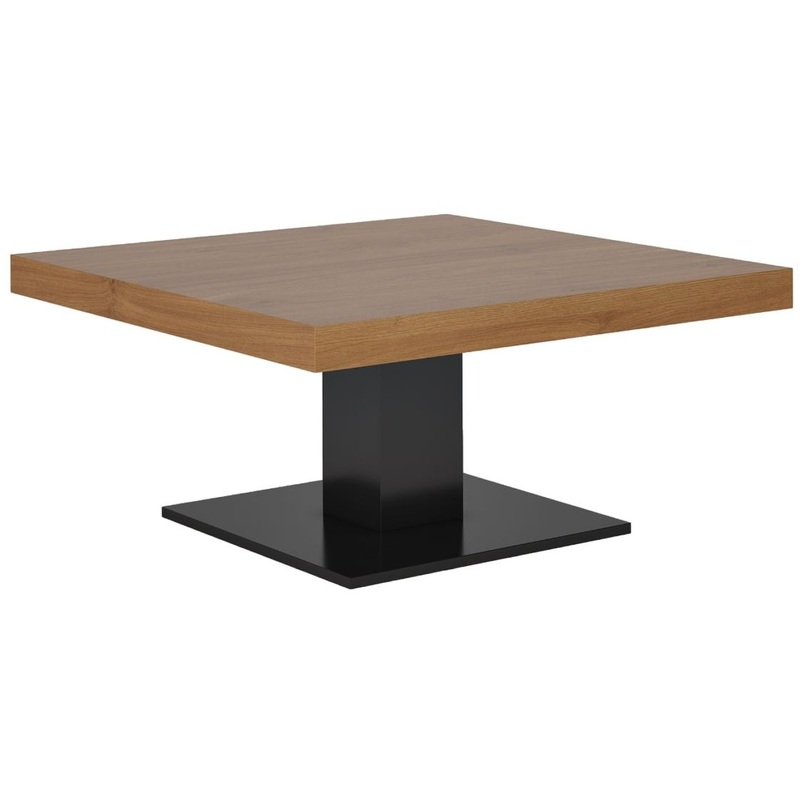 Изображение товара Журнальный стол KYU 8080, дуб кендал/черный матовый, 800х800 мм