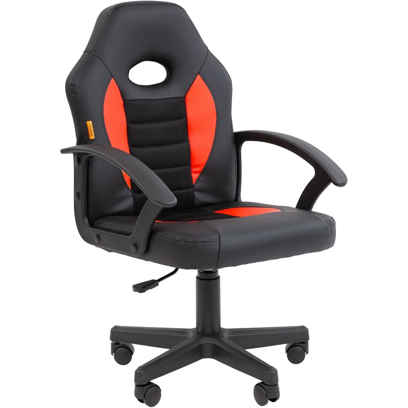 Изображение товара Детское компьютерное кресло Chairman Kids 111 черное с красными вставками