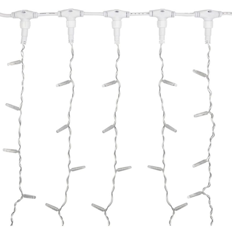 Изображение товара Уценка. Гирлянда светодиодная уличная Neon-Night дождь теплый белый свет 192 светодиода (2х1.5 м). уц_тех