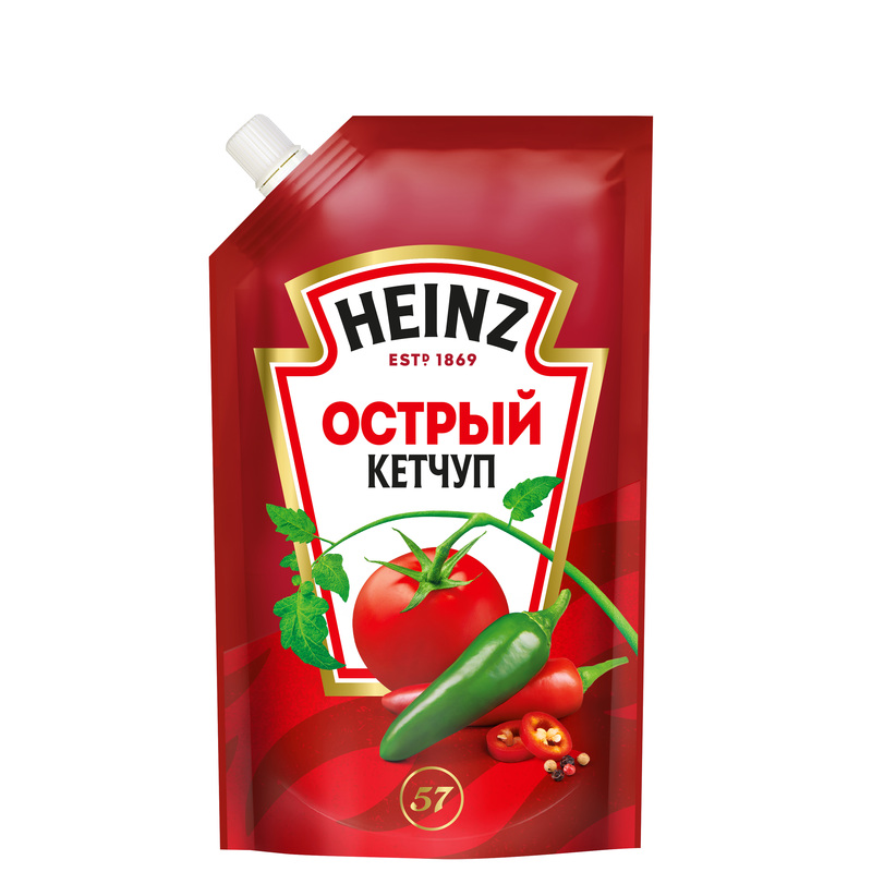 Изображение товара Кетчуп Heinz Острый 320 г с острым вкусом и дозатором