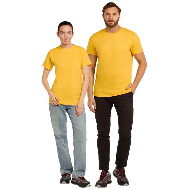 Изображение товара Желтая футболка с коротким рукавом из 100% хлопка 40-42