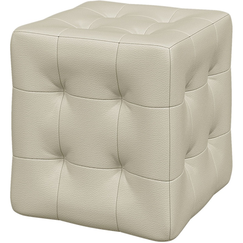 Изображение товара Пуф Опора (P9) бежевый из искусственной кожи 400х400х415 мм