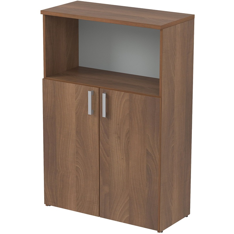 Изображение товара Шкаф для документов 2Ш. 017. 2 шамони тёмный - средний полузакрытый для офиса и дома