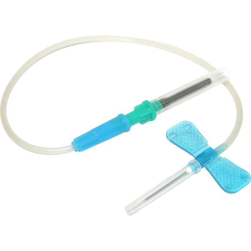 Изображение товара Игла-бабочка Kometaline G23 0.6x20 мм синяя с луер-адаптером 100 штук