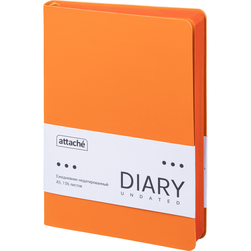 Изображение товара Ежедневник недатированный Attache А5 136 листов оранжевый