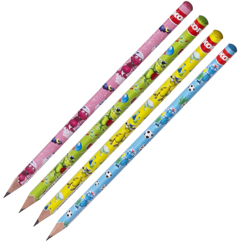 Изображение товара Карандаш чернографитный HB Kores Fantasy 4 штуки в упаковке