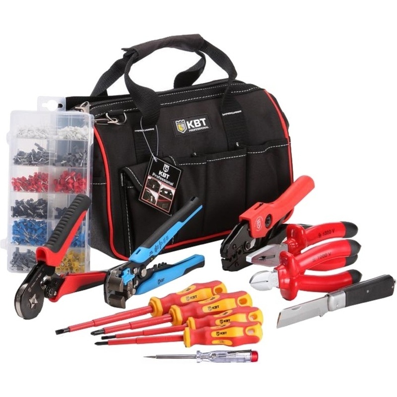 Изображение товара Набор инструмента электромонтажный КВТ НИЭ-03 13 предметов (66355)