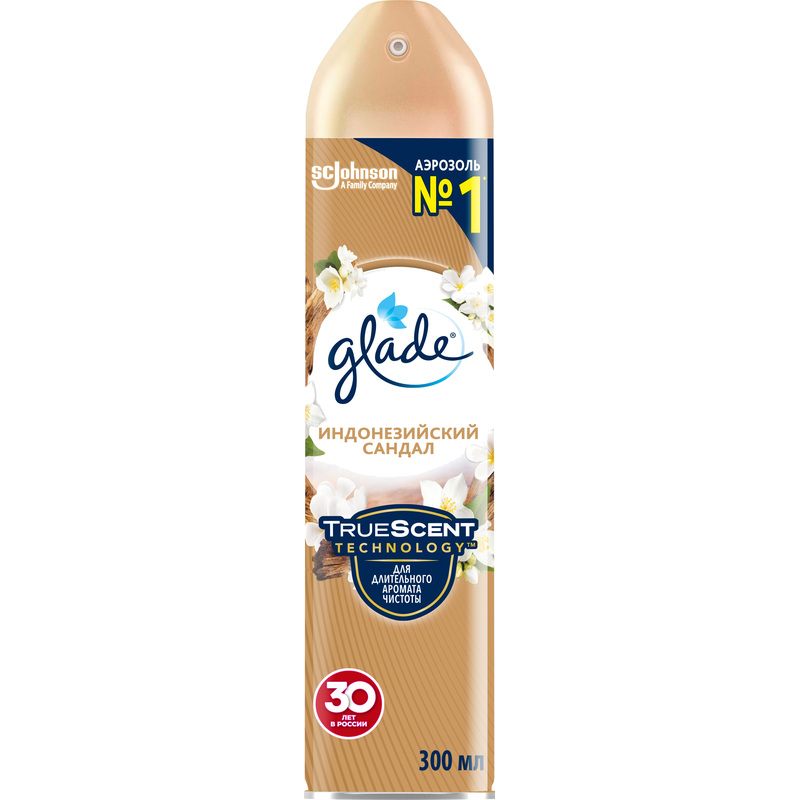 Изображение товара Освежитель воздуха Glade Индонезийский сандал 300 мл аэрозоль