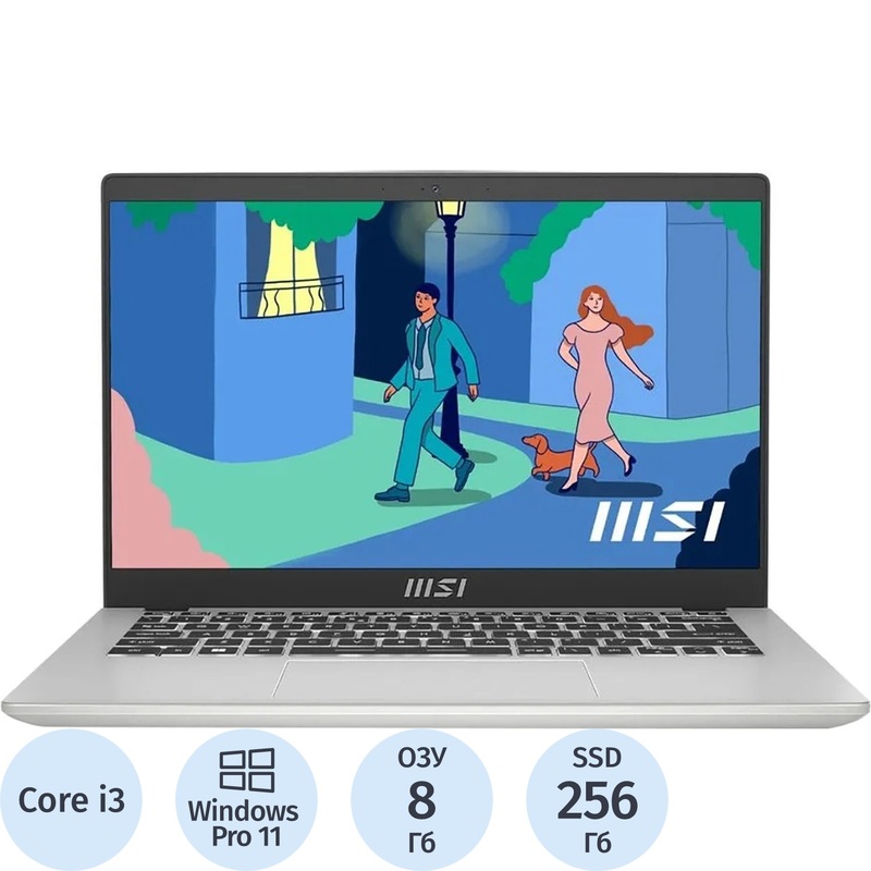 Изображение товара Ноутбук MSI Modern 14 C12MO с процессором Intel Core i3 и SSD