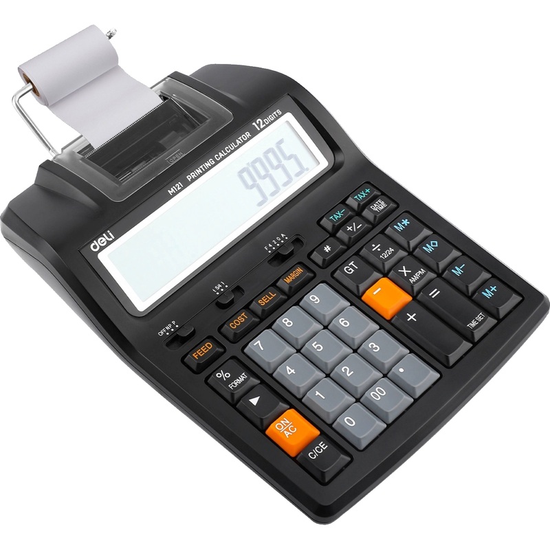 Изображение товара Калькулятор печатающий Deli EM121-EU 12-разрядный 172x203x55 мм