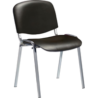 Стул офисный Easy Chair ИЗО/ISO чёрный,  искуственная кожа,  хромированный