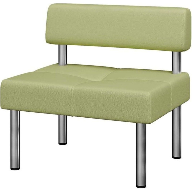Изображение товара Модуль прямой Balance Bu1 салатовый из искусственной кожи для зон ожидания