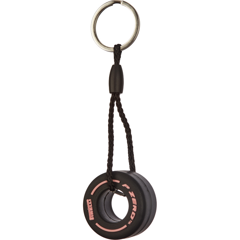 Изображение товара Брелок Колесо d-3,5 см черный с синей надписью