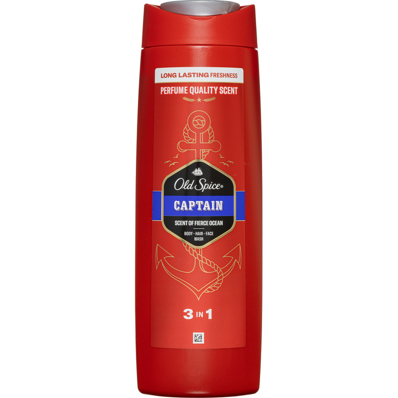 Изображение товара Гель для душа Old Spice 3 в 1 Captain 400 мл - Мужской гель с цитрусовым ароматом