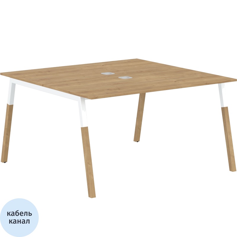Изображение товара Стол прямой Forta FWST 1313 (дуб гамильтон/бук белый)