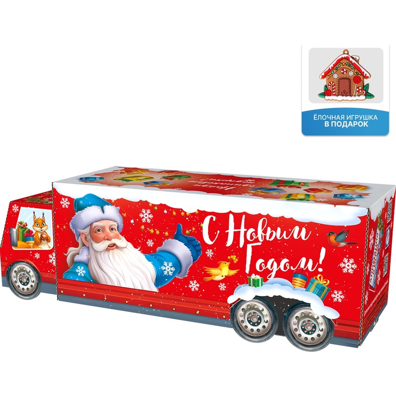 Изображение товара Новогодний сладкий подарок Moroz.ru Везу радость 1000 г (с брелком)