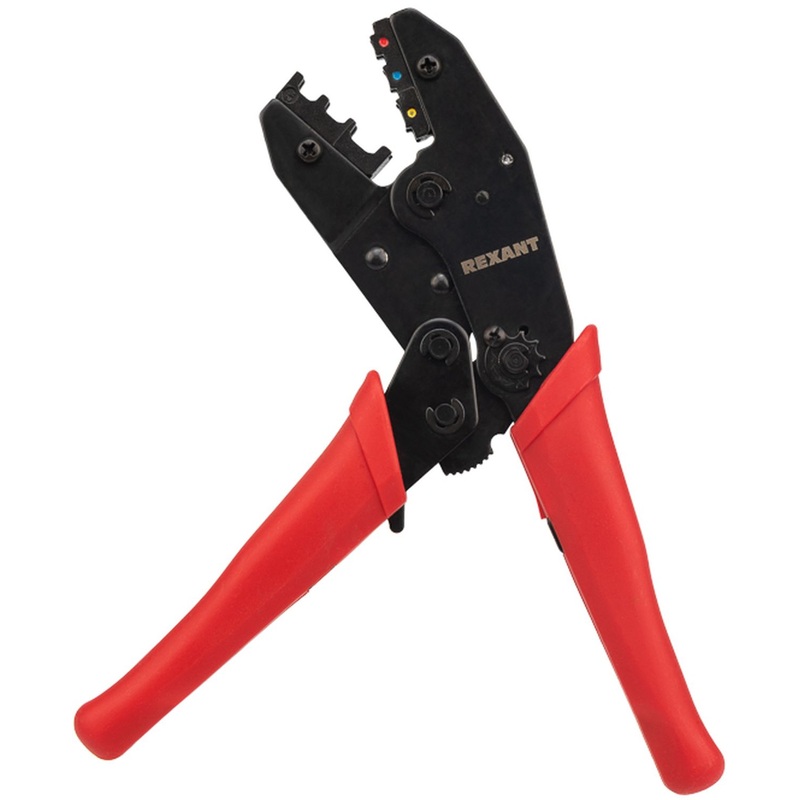 Изображение товара Кримпер Rexant НТ-336W для монтажных работ, регулятор силы, съемные губки