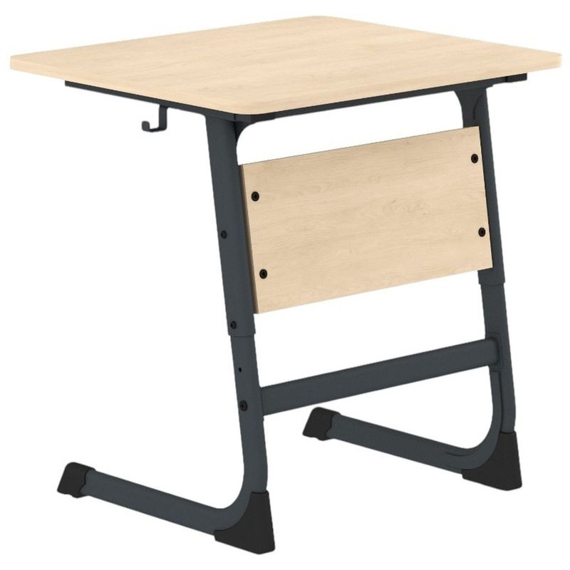 Изображение товара Парта растущая одноместная Sheffilton SHT-T-TN13 с закругленными углами берёза/антрацит рост 3-5