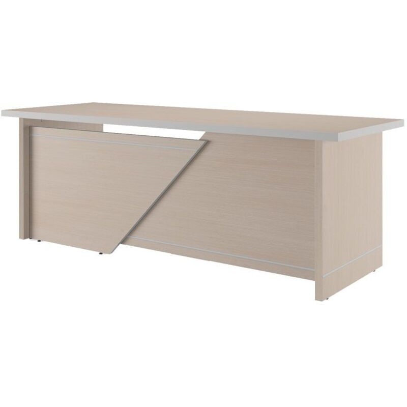 Изображение товара Стол руководителя письменный Zoom 2200х800х780 мм дуб шамони светлый/серый