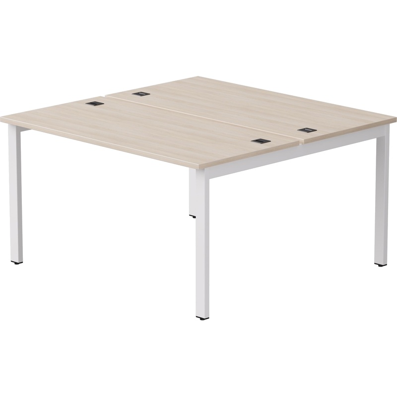 Изображение товара Рабочая станция EVO 254S019DY9003 двухместная дуб соната белая офисная мебель